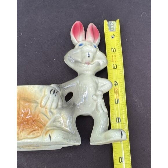 Vintage 1950's Bugs Bunny Cartoon Character Planter Marked Warner BROS Brothers! - Picture 9 of 10